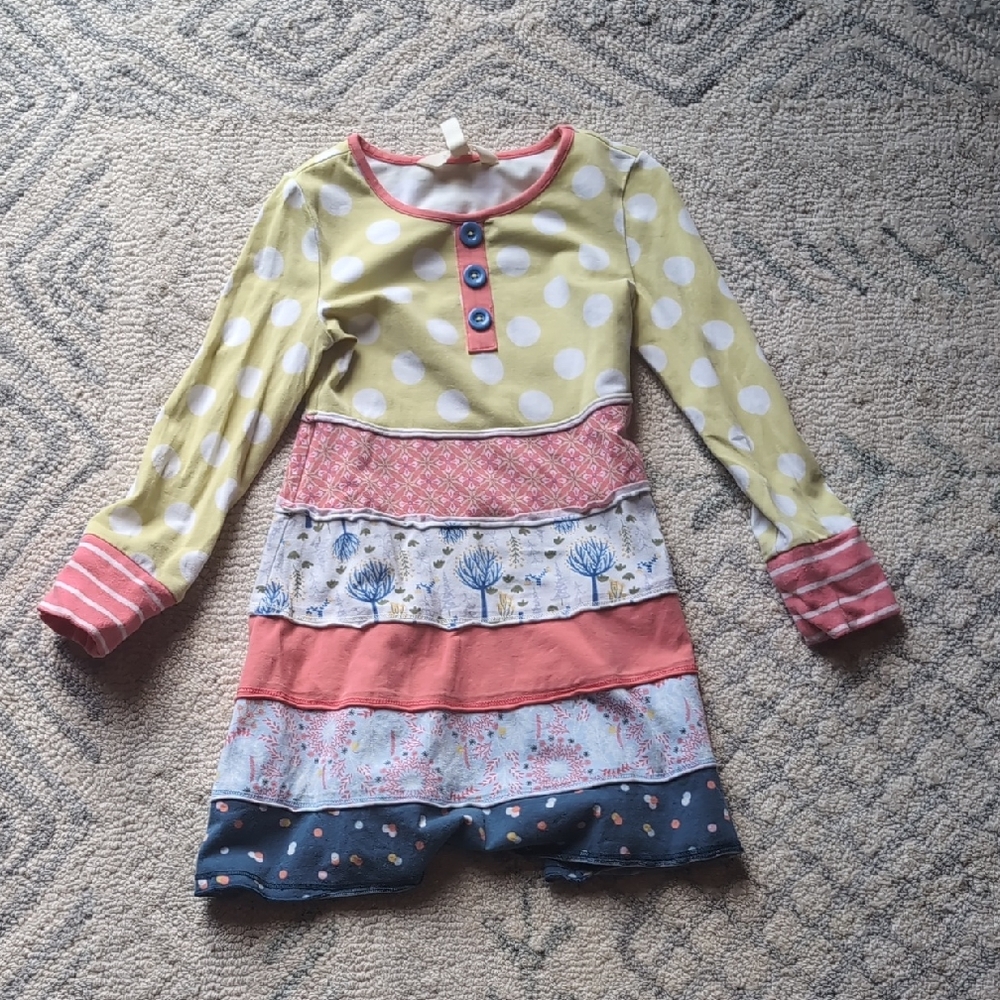 Matilda Jane Cream and Yellow Ruffled Tiered Dress